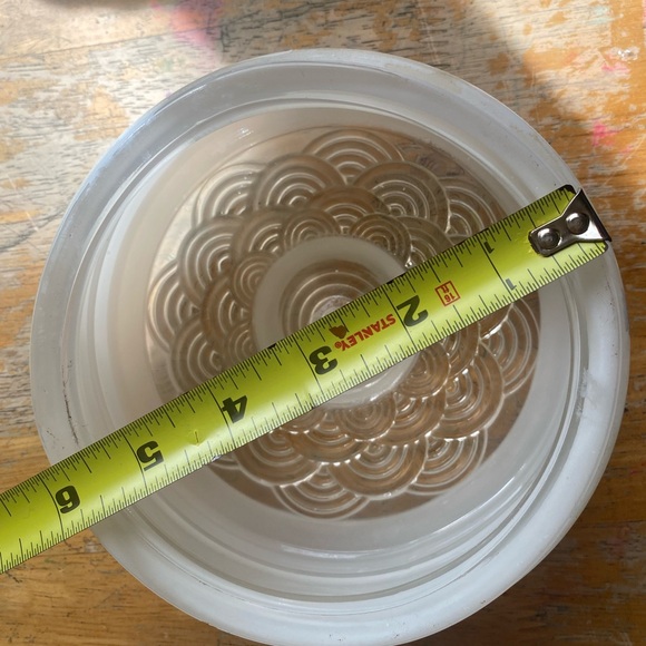 Vintage Frosted Light Round Fixture Ceiling Light 6” Shade - Picture 5 of 5